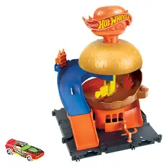 HOT WHEELS - Pista De Auto Tienda De Hamburguesas