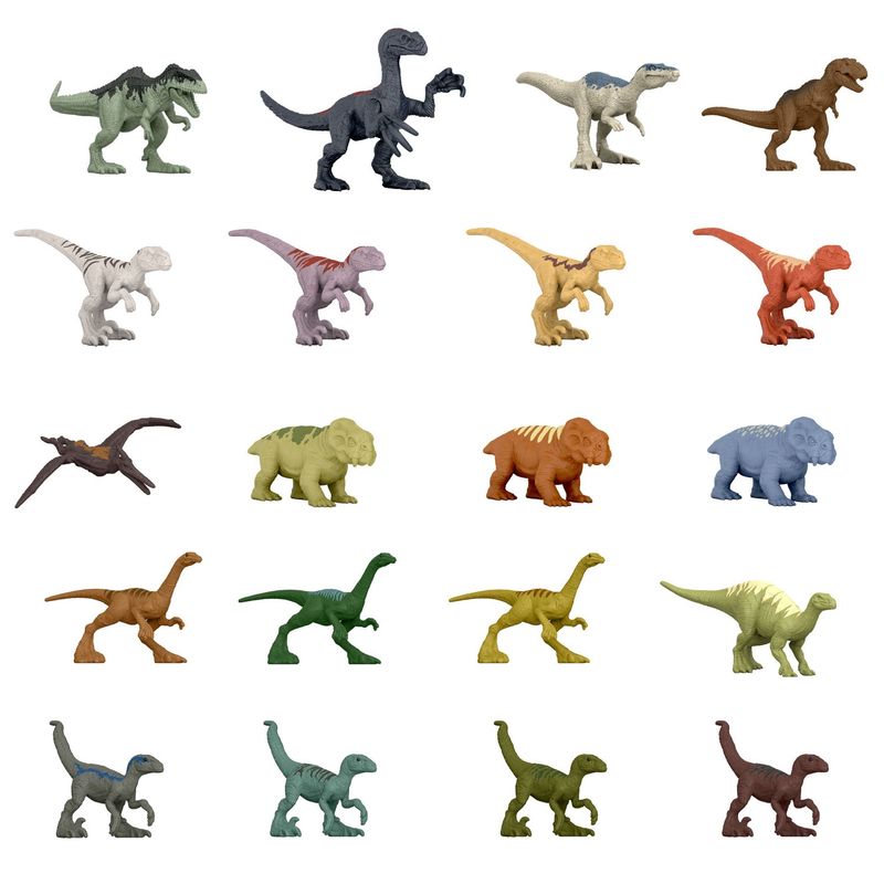 JURASSIC WORLD - Pack 20 Figuras De Acción Mini Dinosaurios Jurassic World