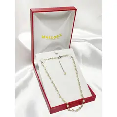 MALLORCA - Collar De Perla Crema Chocker 5mm 40cm Broche Mosqueton