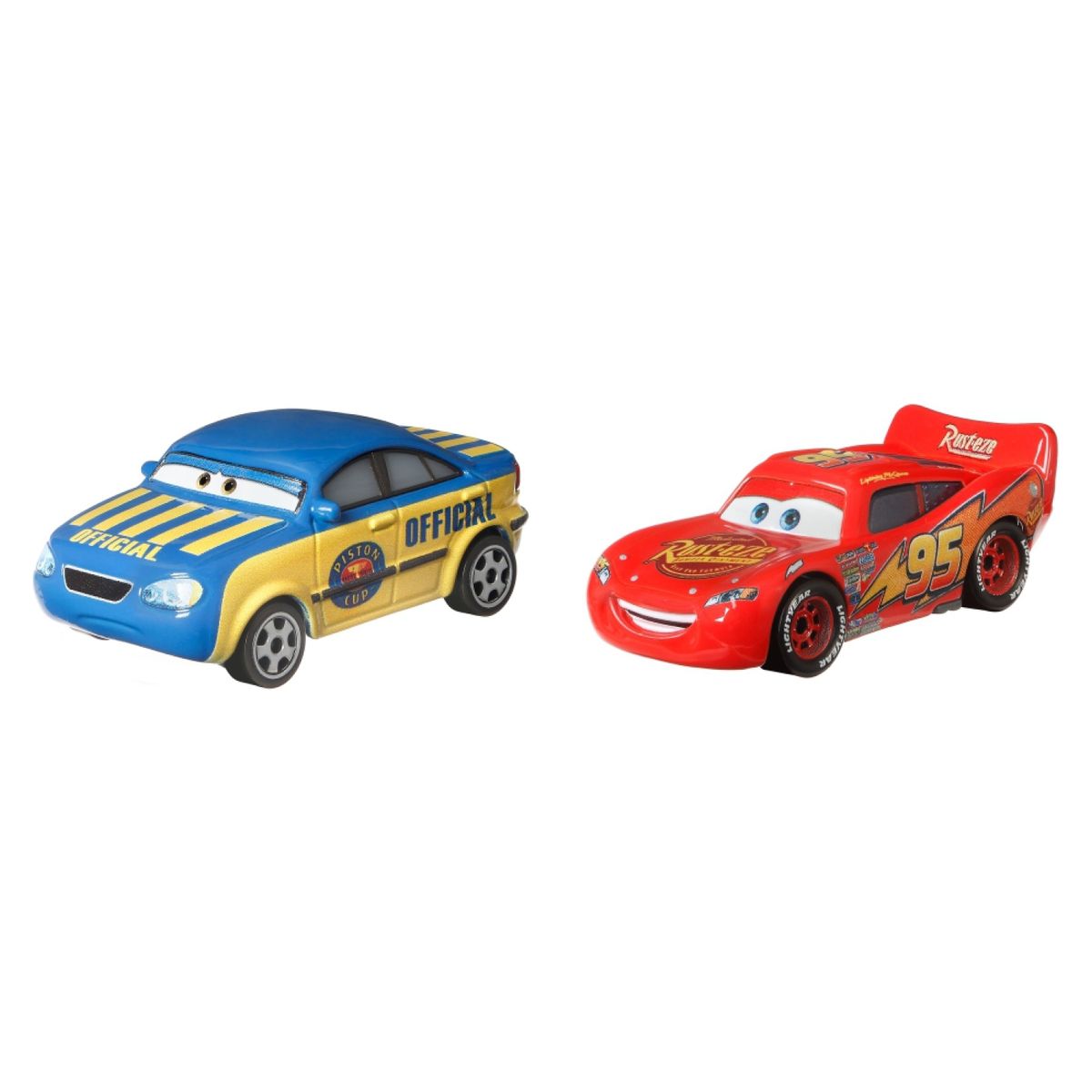 DISNEY - Disney Pixar Vehículo Race Official Mate & Rayo Mcqueen 2 Pack