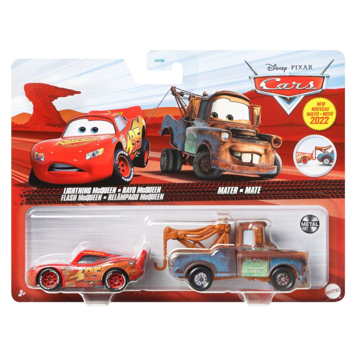 DISNEY - Disney Pixar Vehículo Mate & Rayo Mcqueen 2 Pack