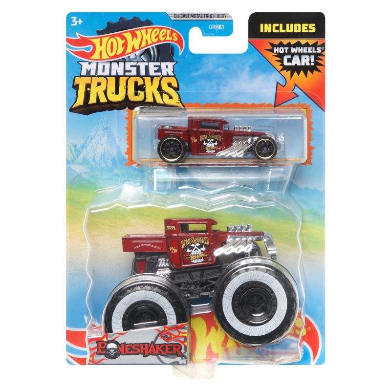 HOT WHEELS - Vehículo Escala 1:64 + Die Cast Bone Shaker Rojo