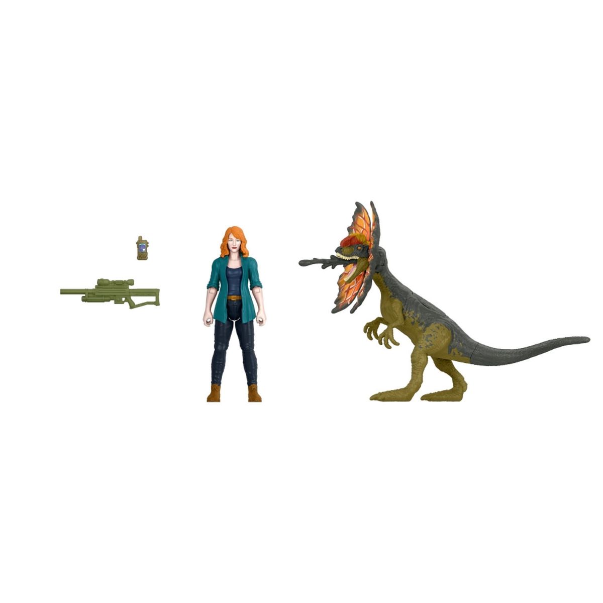 JURASSIC WORLD - Jurassic World Figura de Acción Claire y Dilophosaurus