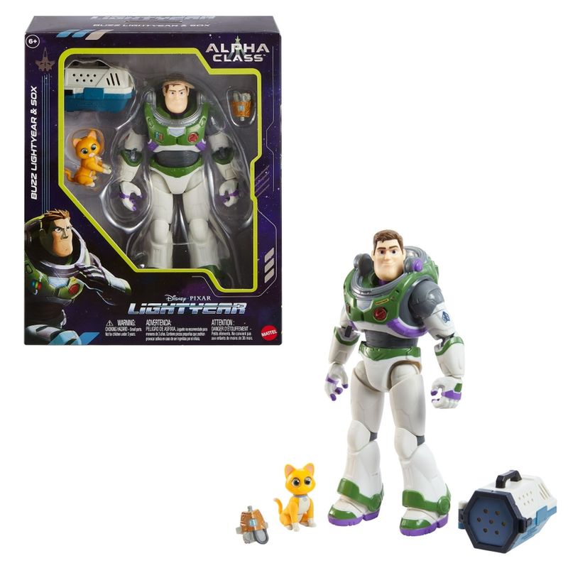 LIGHTYEAR - Lightyear Figura de Acción Buzz Alpha con Sox Collector