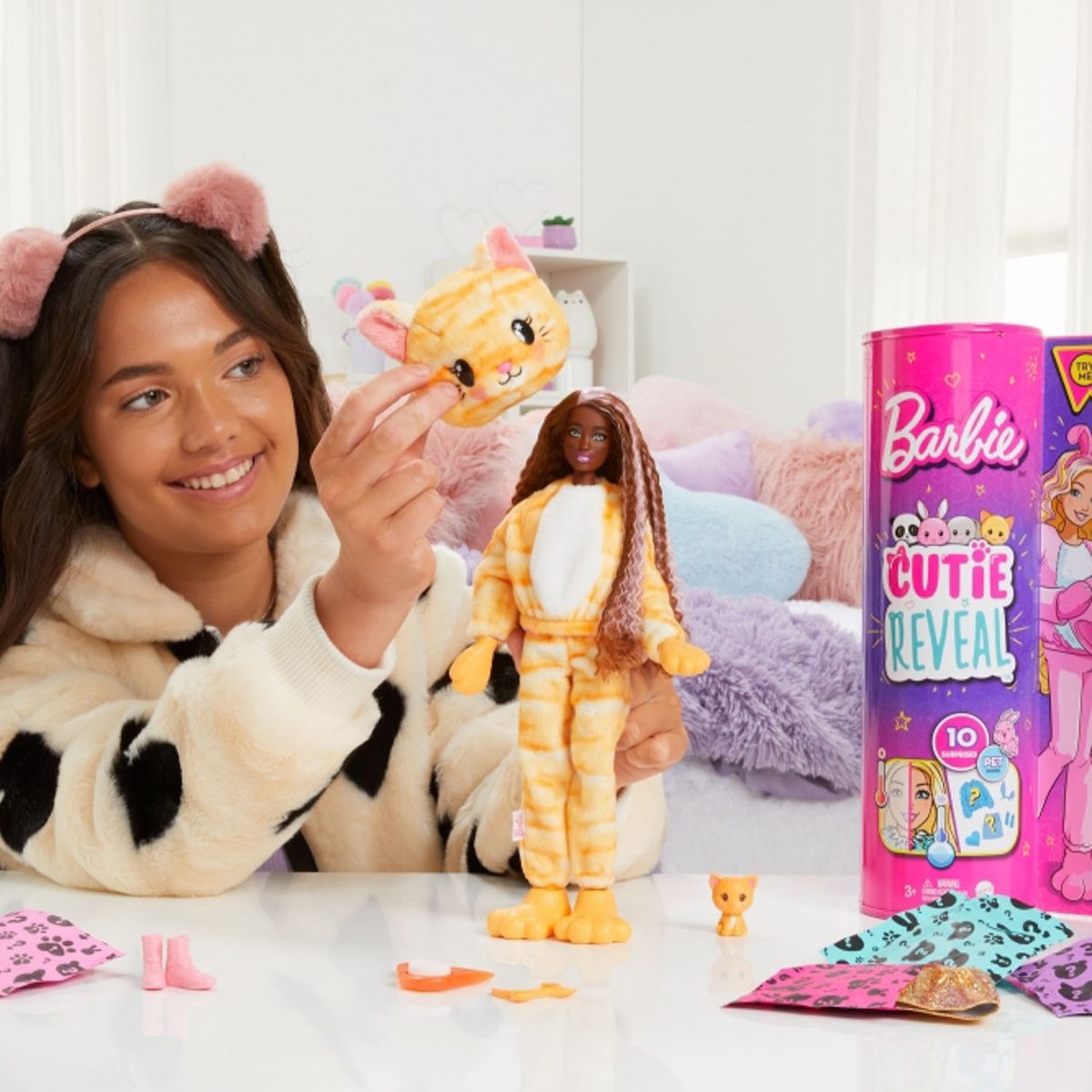 BARBIE - Barbie Muñeca Cutie Reveal Gatito