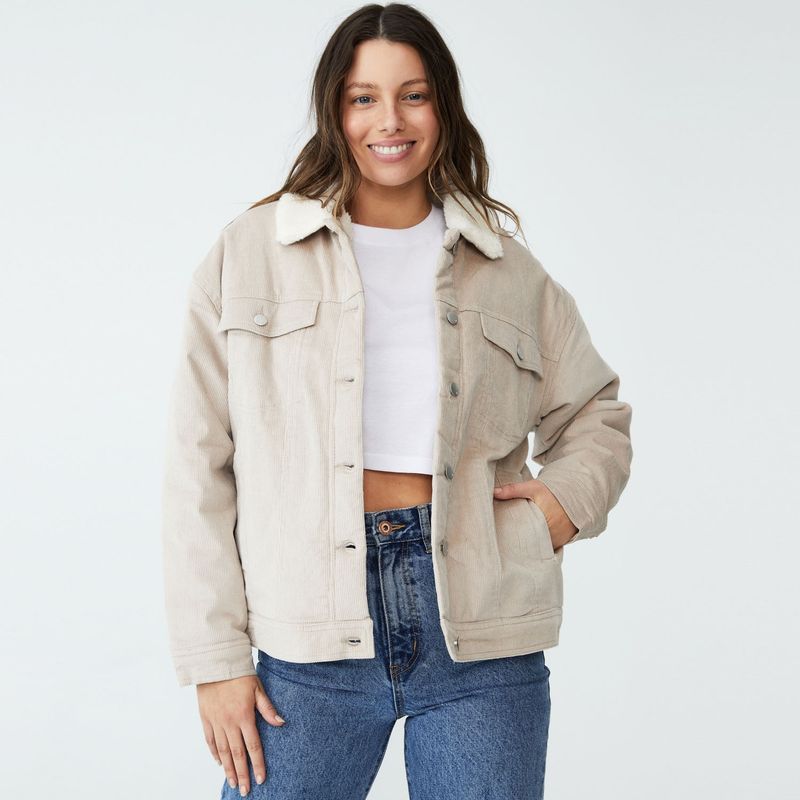 COTTON ON - Chaqueta Sherpa Oversive Curve Mujer