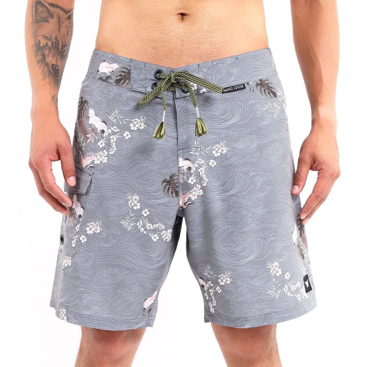 HANG LOOSE - Boardshort Hombre Hang Loose Gris