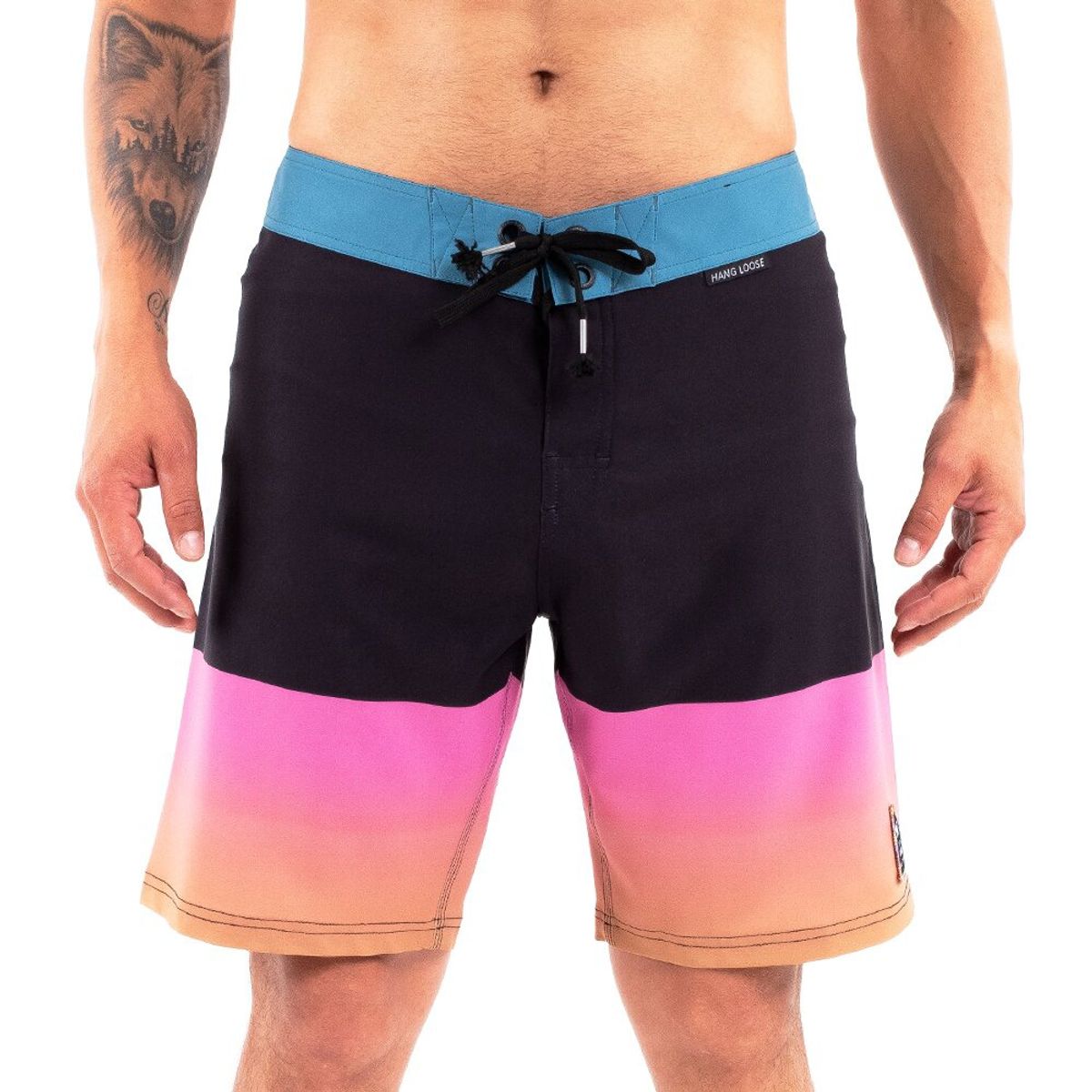 HANG LOOSE - Boardshort Hombre Hang Loose Negro