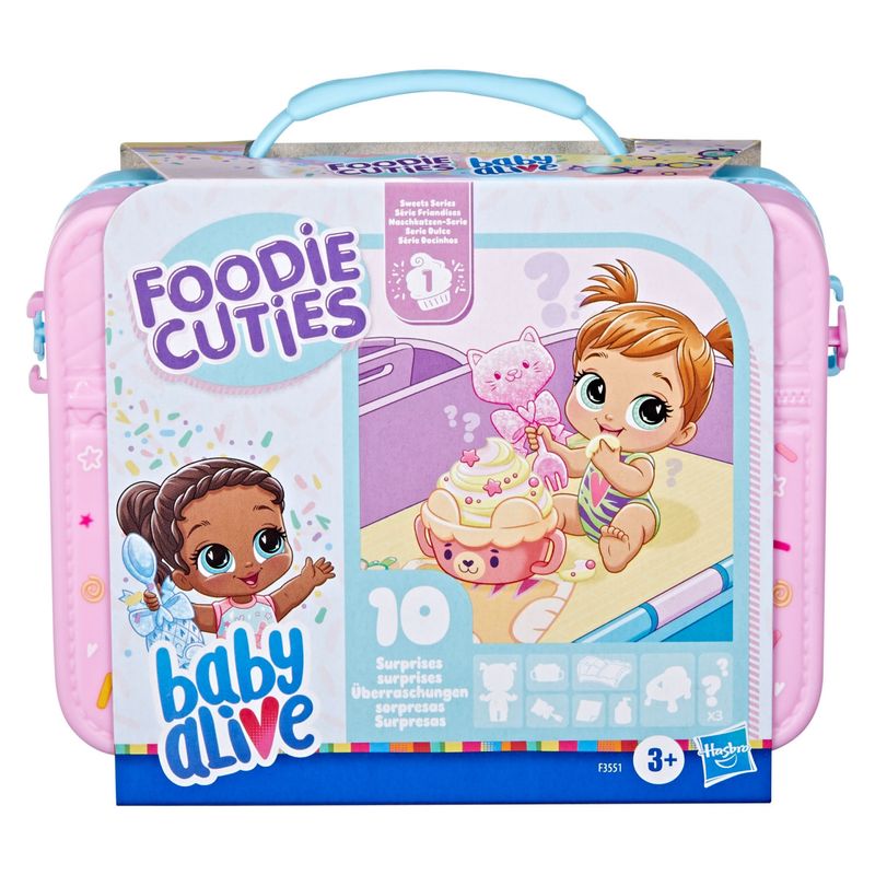 BABY ALIVE - Muñeca Alice Foodie Cuties Serie Dulce 10 Sorpresas (Contiene Producto Al Azar Del Surtido) Baby Alive