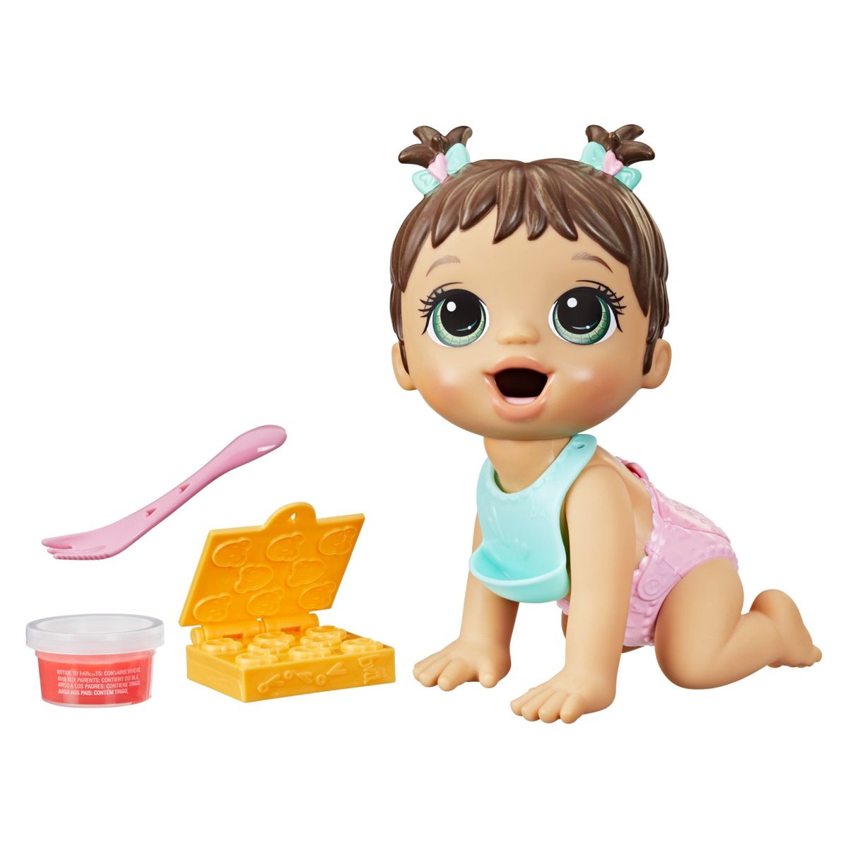 BABY ALIVE - Muñeca Bebé Hora De Comer Castaña Baby Alive