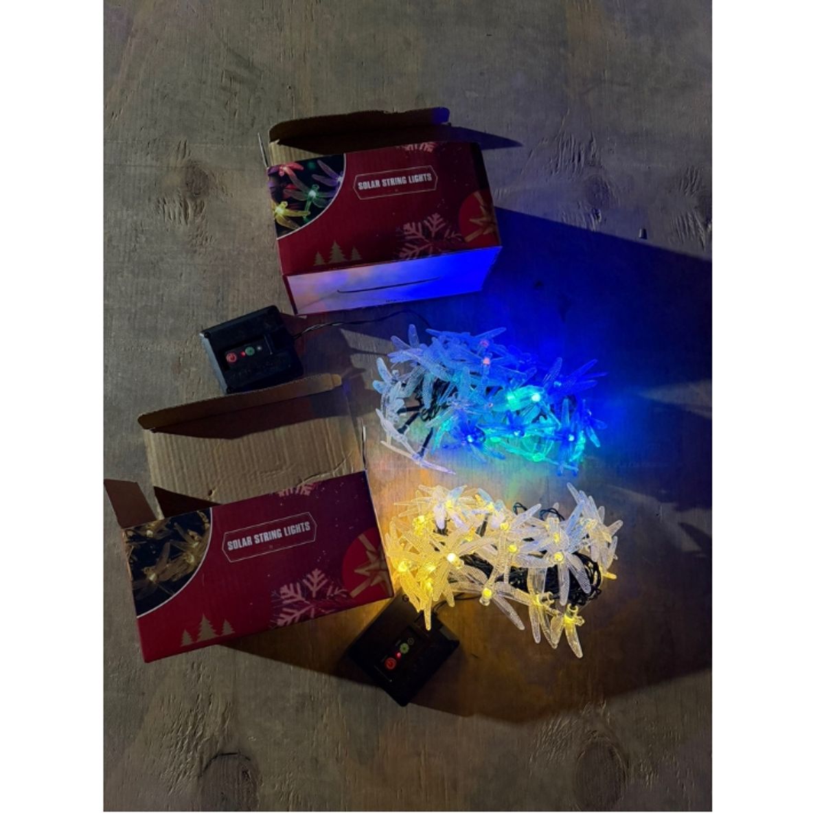 GENERICO - Guirnalda Cadena De Luces Solares LED Con Forma De Libélulas Para Exterior Solar String Lights 1 Uni