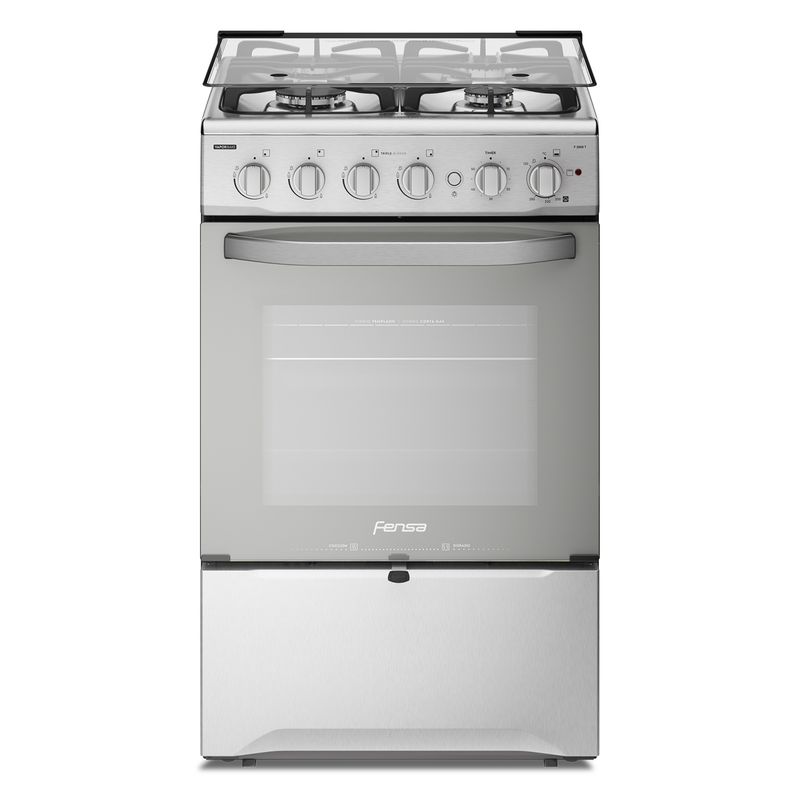 FENSA - Cocina 4 Quemadores Horno De 65 Lt Con Grill Gas Licuado F 2808 T Fensa