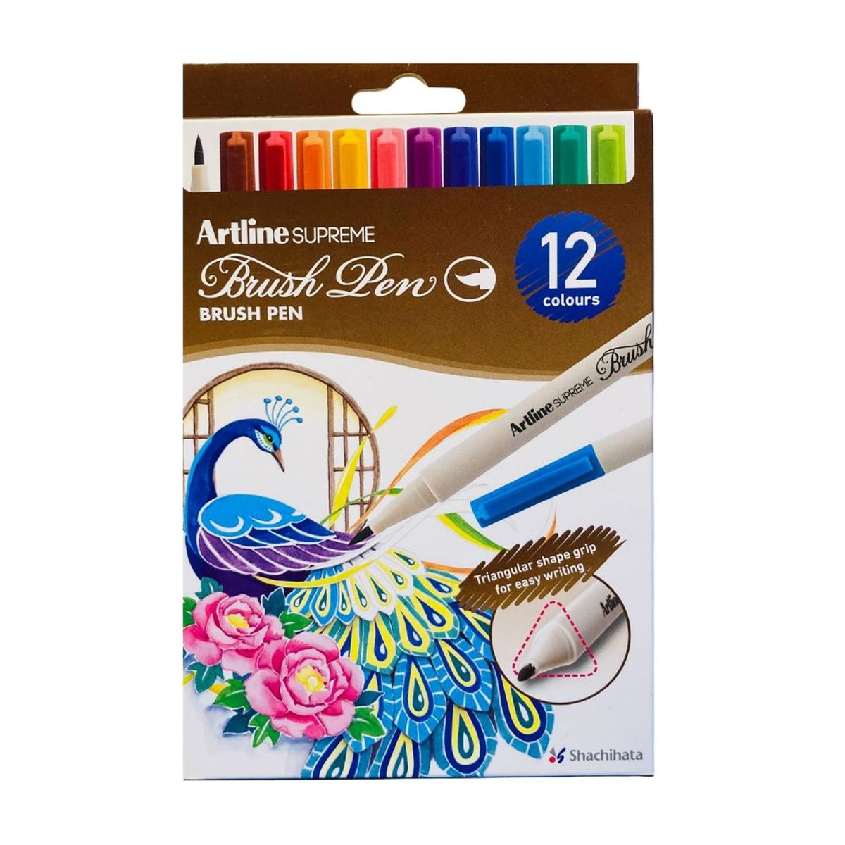 ARTLINE - Marcador Brush Pen Artline Supreme 12 colores
