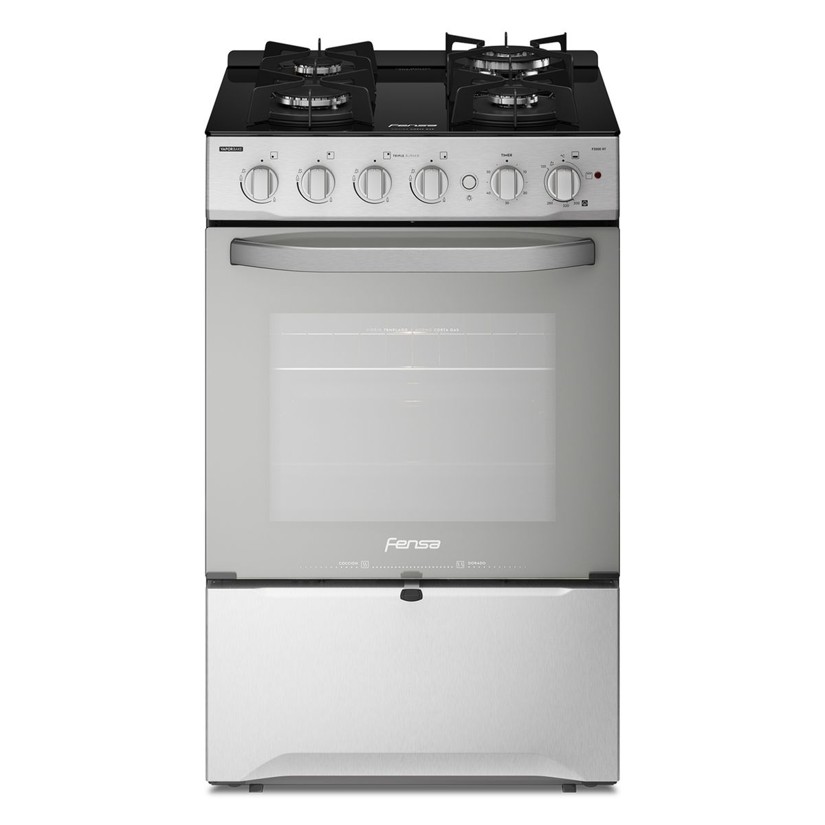 FENSA - Cocina 4 Quemadores Horno De 65 Lt Con Grill. Gas Licuado. F 3000 Rt Fensa