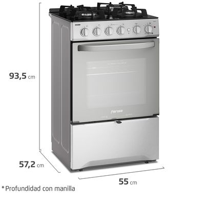 Imagen 2 del producto Cocina 4 Quemadores Horno De 65 Lt Con Grill. Gas Licuado. F 3000 Rt