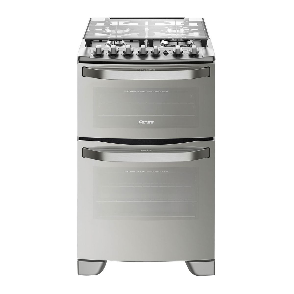 FENSA - Cocina 4 Quemadores Doble Horno de 64.7 / 36 Lt Gas Licuado 56Dxt Fensa