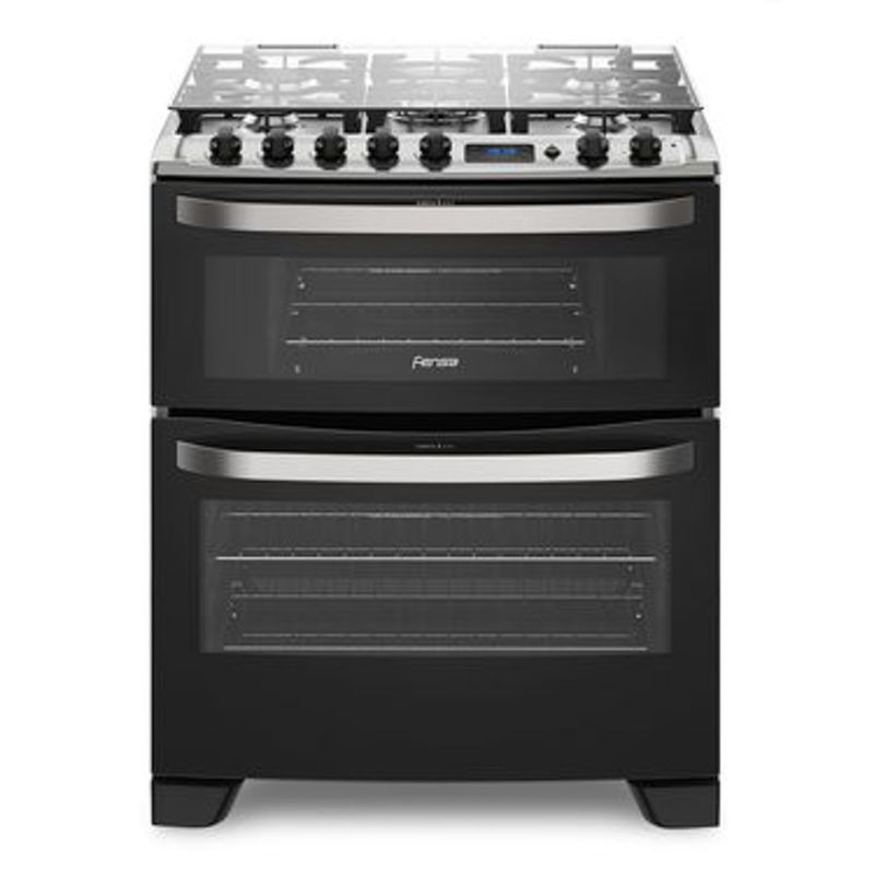 FENSA - Cocina 5 Quemadores Doble Horno de 778 / 342 Lt Con Grill Gas Licuado 76 Dbt Fensa