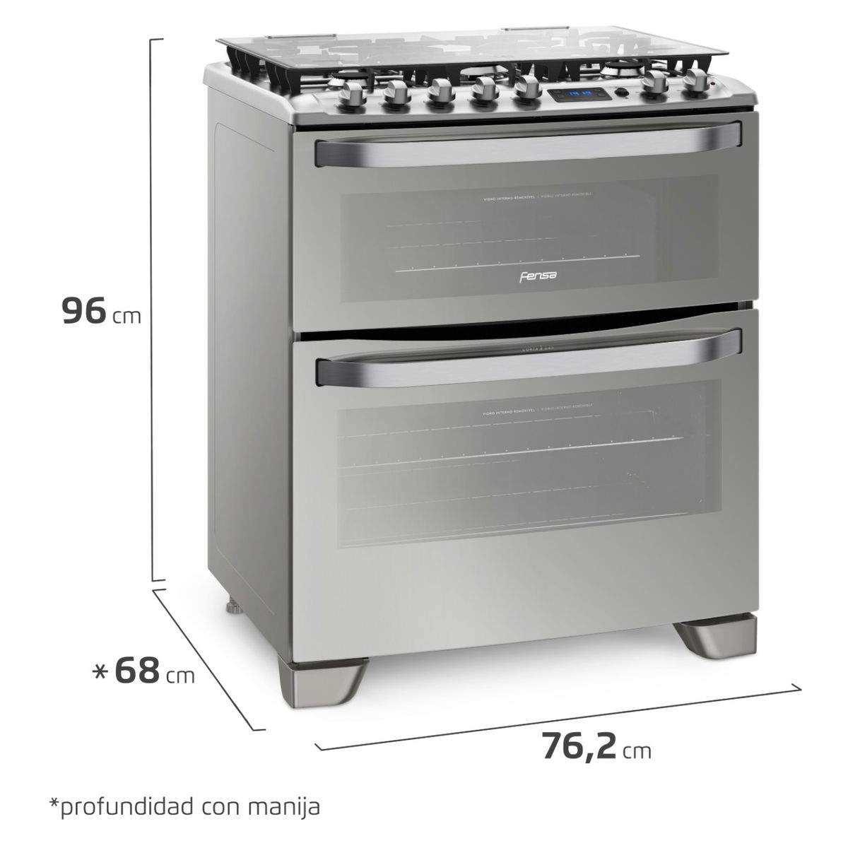 FENSA - Cocina Gas 5 Quemadores 76Dxt Fensa