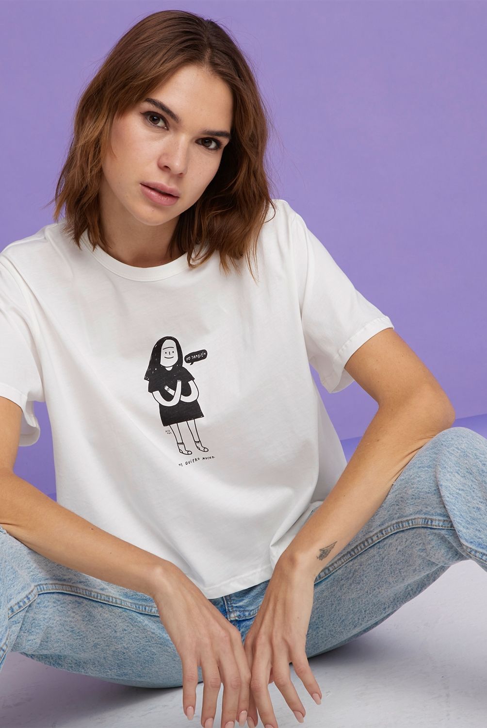SYBILLA - Sybilla Polera Manga Corta Algodón Mujer
