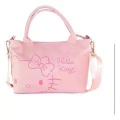 COMMON NATION - Cartera Bolso Hello Kitty Para Niñas Diseño Cute Y Casual Rosa Lisa Níquel