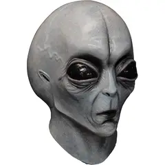 AMBM SHOP - Máscara Halloween Látex Alien Gris Adultos Para Cosplay bailes y fiestas
