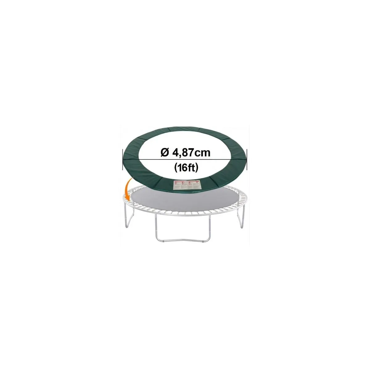 JUGUETON - Repuesto Cubre Resortes 4,87m 16ft Cama Elástica Verde PVC