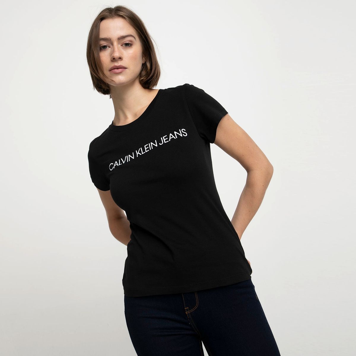 CALVIN KLEIN - Calvin Klein Polera Estampada Mujer