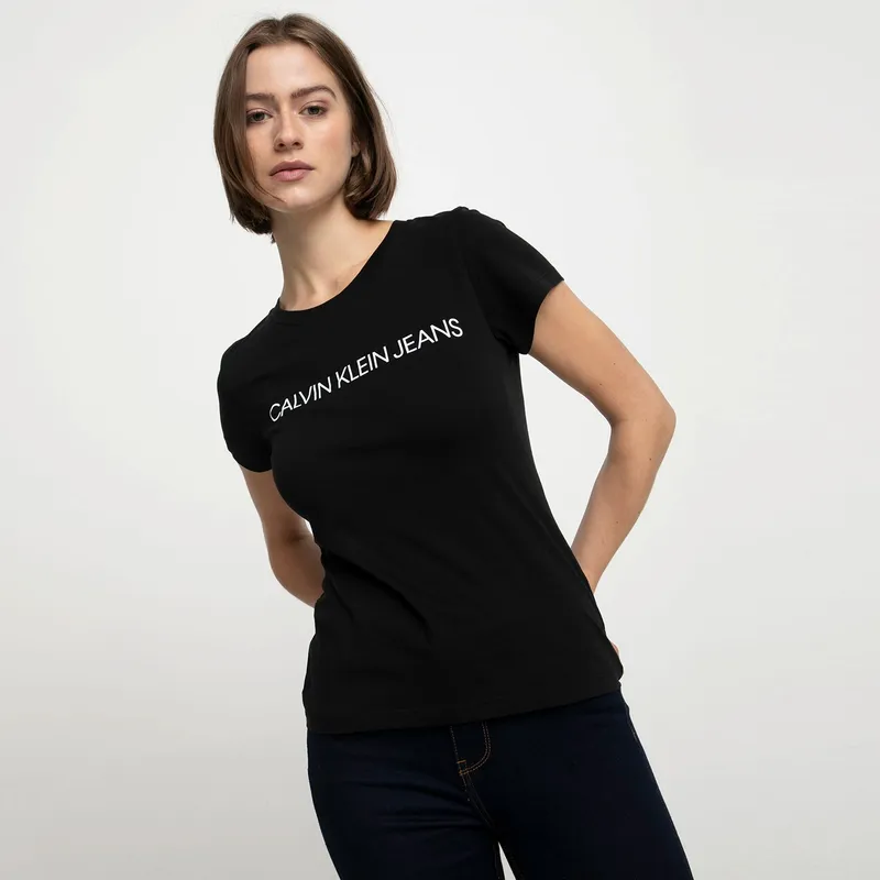 CALVIN KLEIN - Calvin Klein Polera Estampada Mujer
