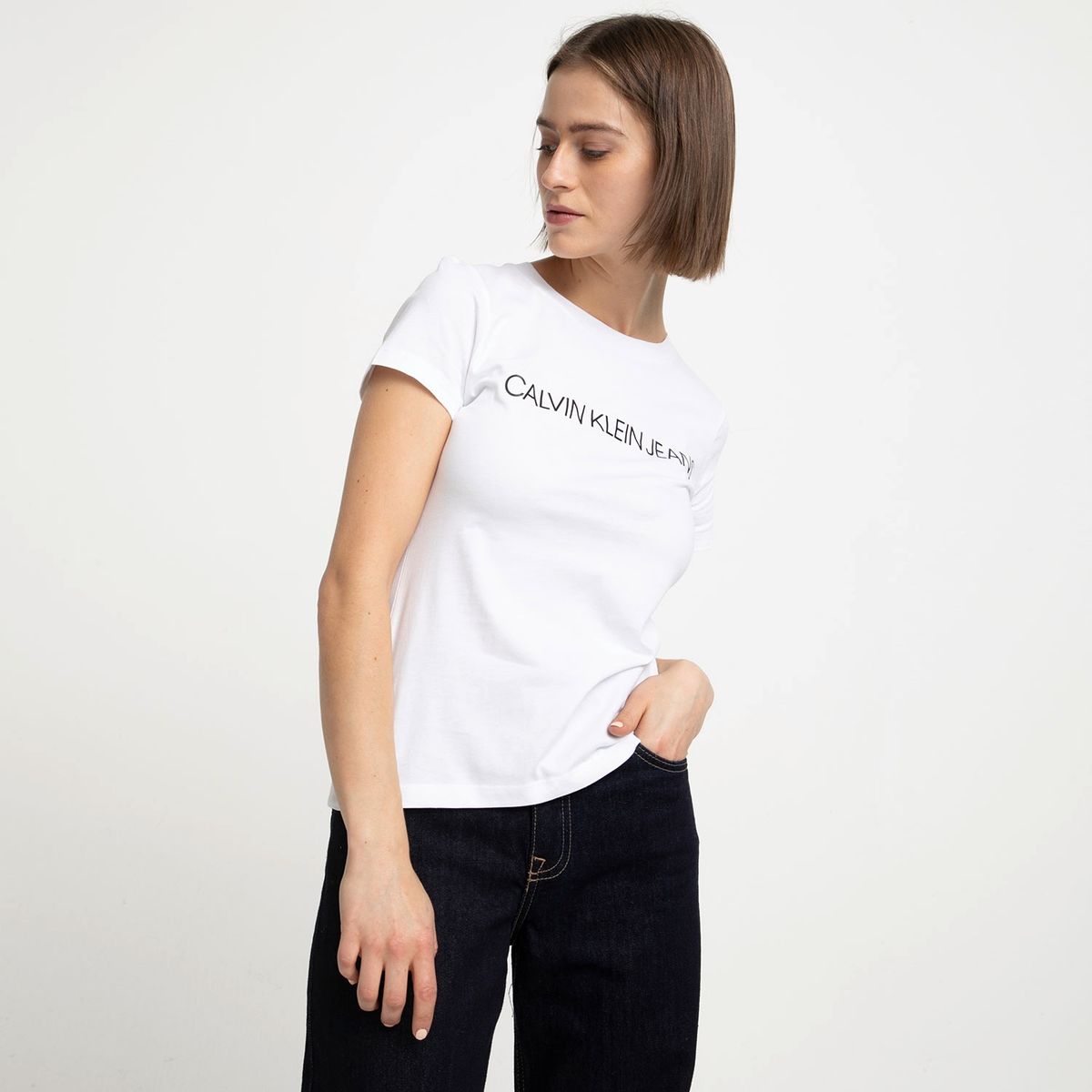 CALVIN KLEIN - Calvin Klein Polera Estampada Mujer