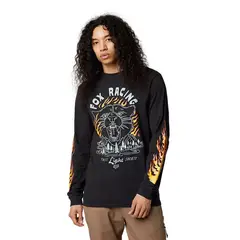 FOX - Polera Lifestyle Manga Larga Parkerboss Negro