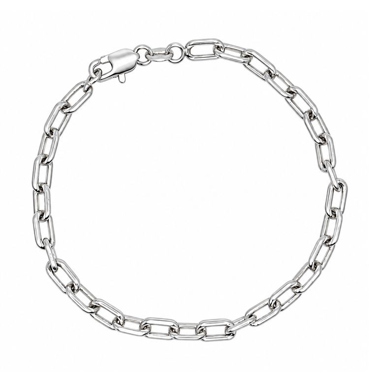 SILVER HEART Pulsera Eslabón Rectangular para Hombre en Plata Fina 925 ...
