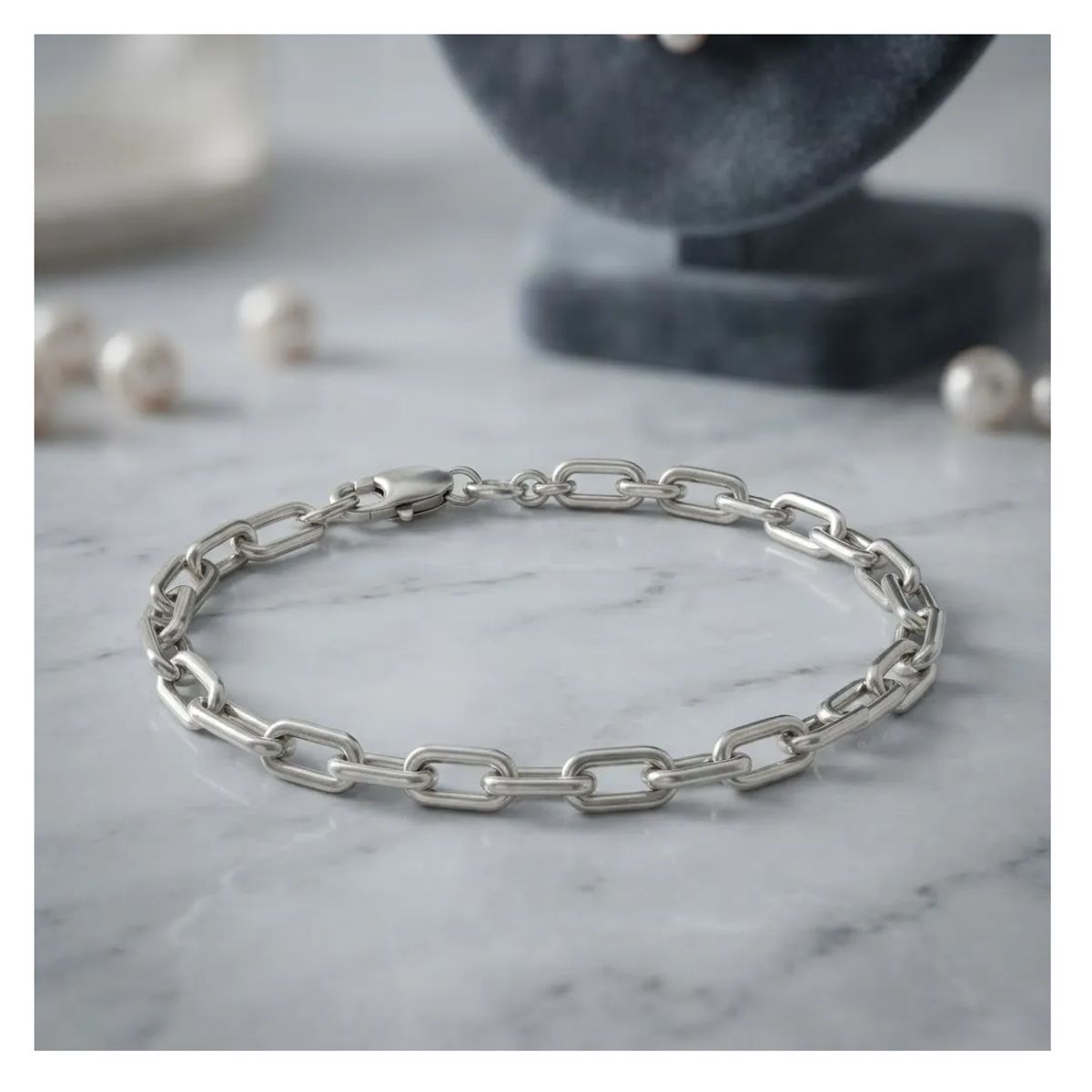 SILVER HEART Pulsera Eslabón Rectangular para Hombre en Plata Fina 925 ...