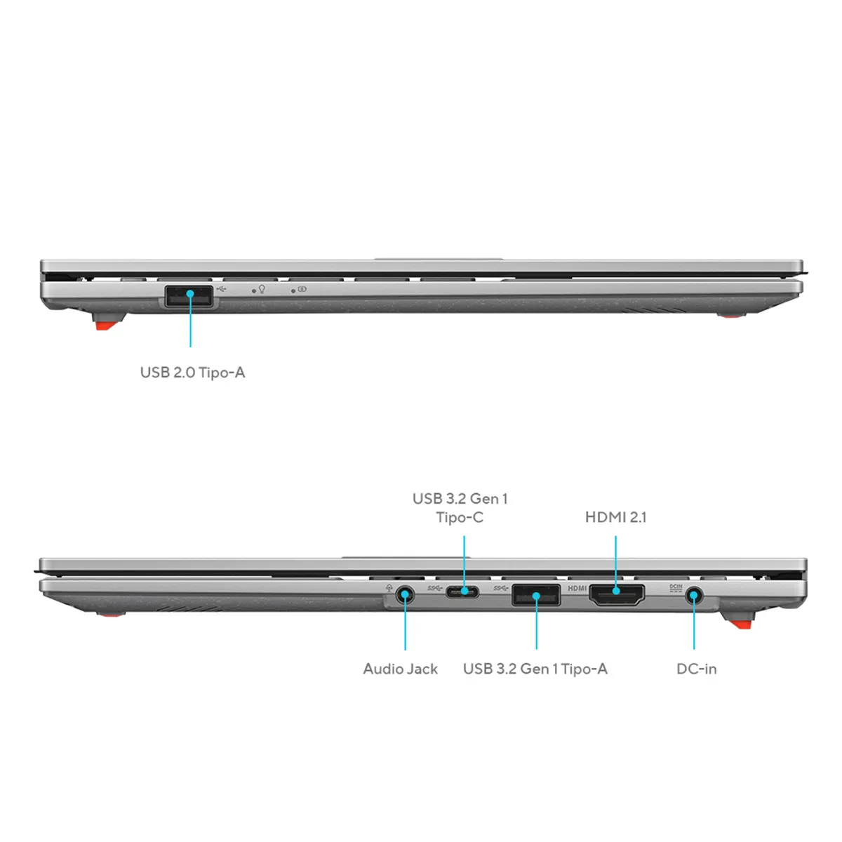 ASUS - Notebook ASUS Vivobook Go 14 E1404FA-NK521W AMD Ryzen 5 7520U 8GB RAM 512GB SSD 14 FHD