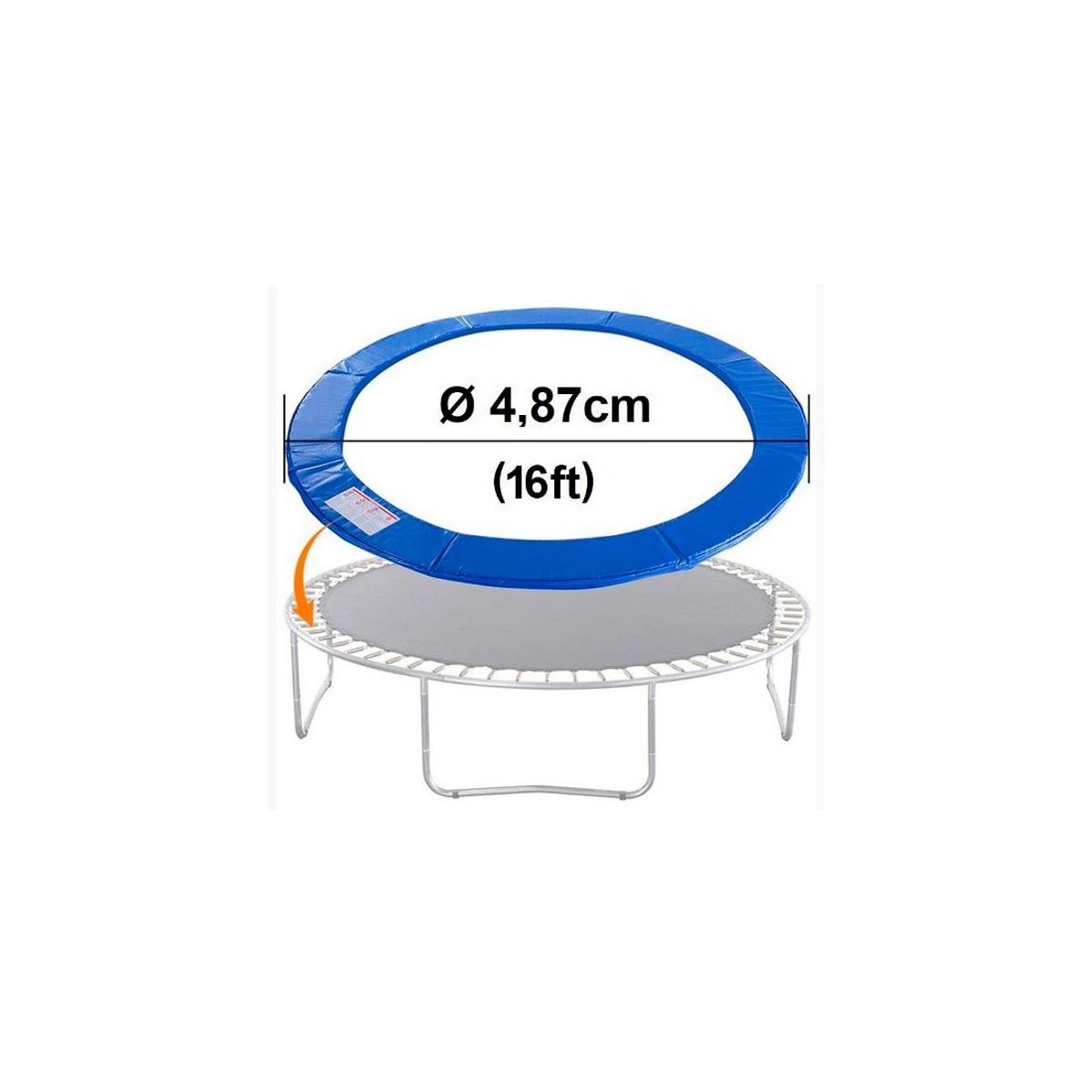 JUGUETON - Repuesto Cubre Resortes 4,87m 16ft Cama Elástica Azul PVC