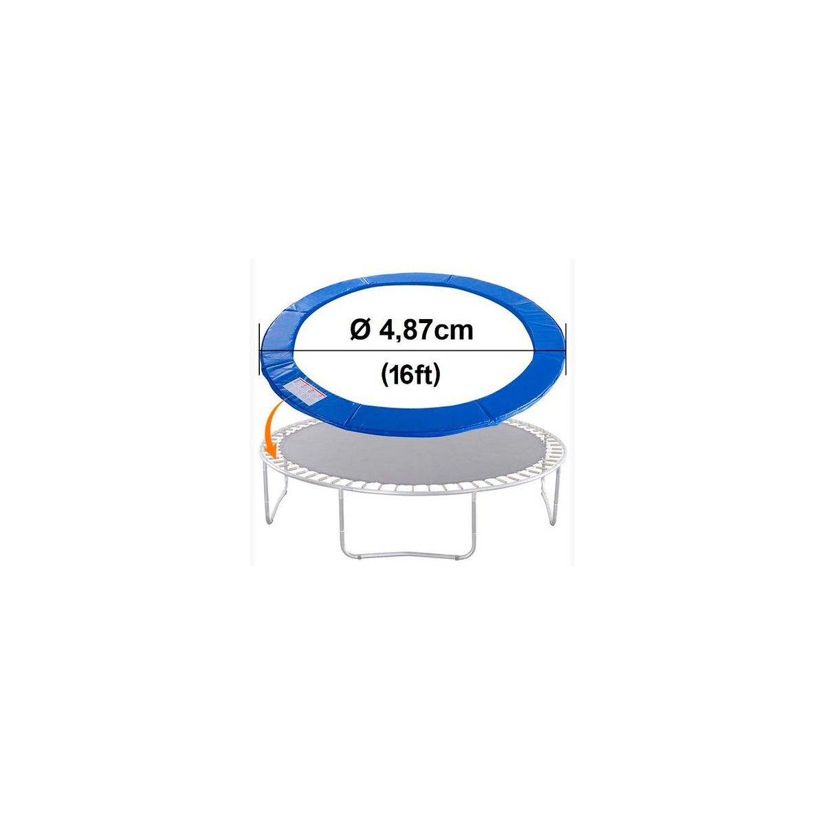 JUGUETON - Repuesto Cubre Resortes 4,87m 16ft Cama Elástica Azul PVC