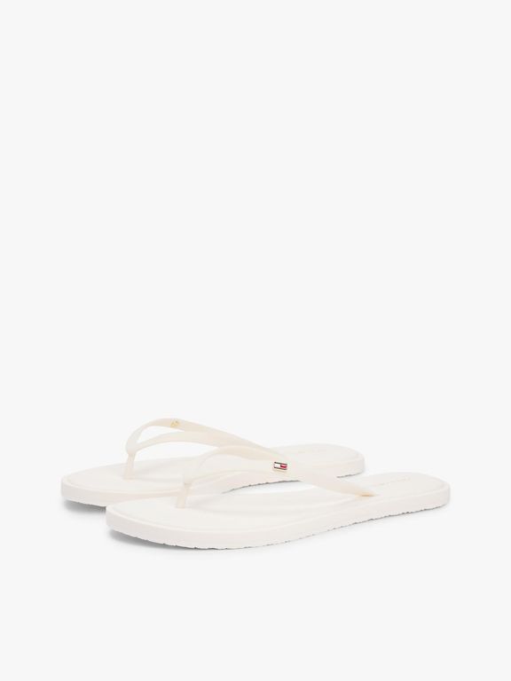 Sandalias Con Logo Esmaltado Blanco