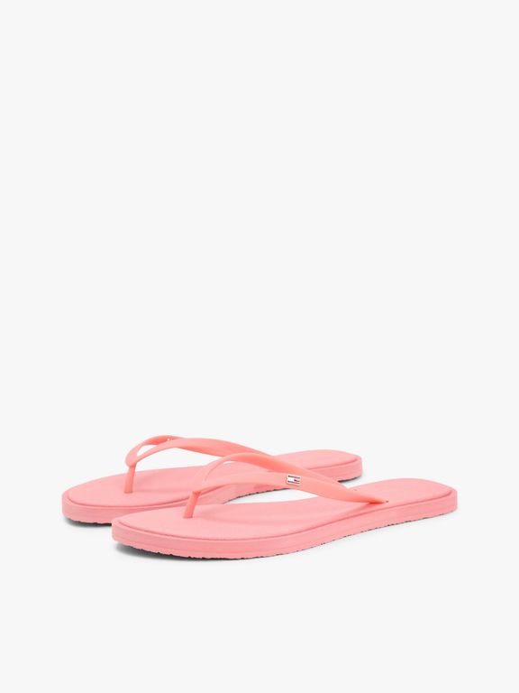 Sandalias Con Logo Esmaltado Rosado