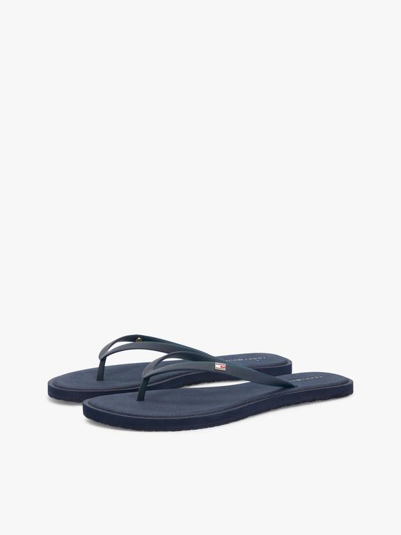 Sandalias Con Logo Esmaltado Azul