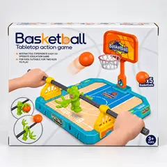 GENERICO - Juego de Mesa Basketball para Niños 2 Jugadores con Lanzador y 5 Pelotas Interactivo