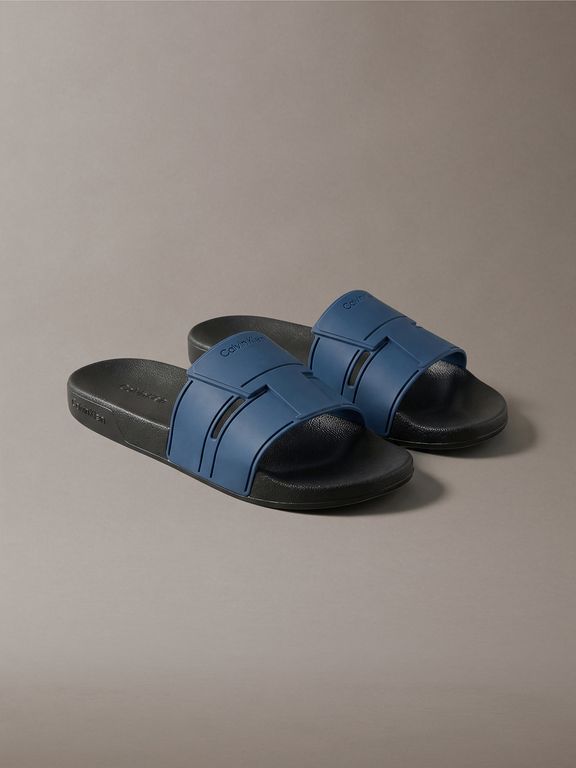 Sandalias de Doble Tira Azul