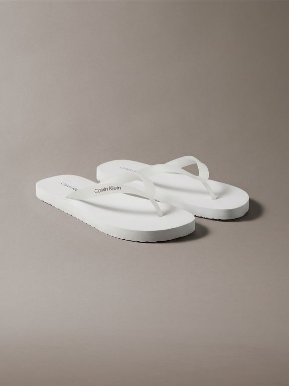 Sandalias Flip Flop con Logo Blanco