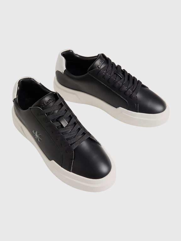 Zapatillas Urbanas Chunky de Cuero Negro