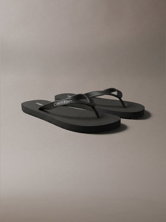 Sandalias Flip Flop con Logo Negro