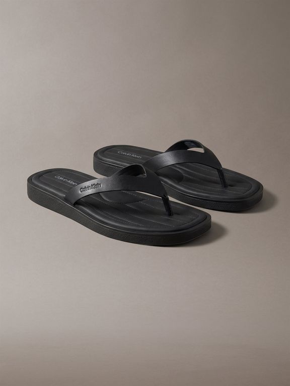 Sandalias Planas de Cuero Negro