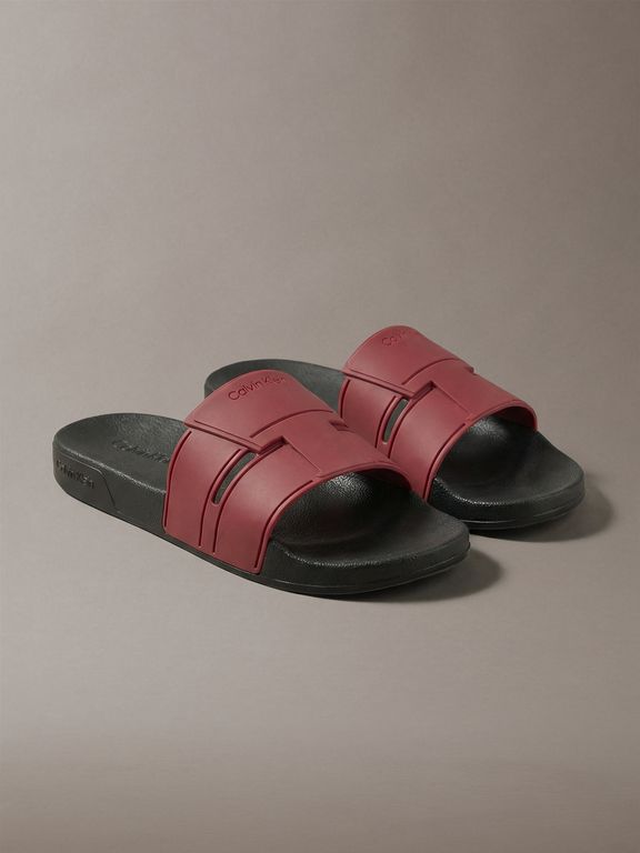 Sandalias de Doble Tira Burdeo