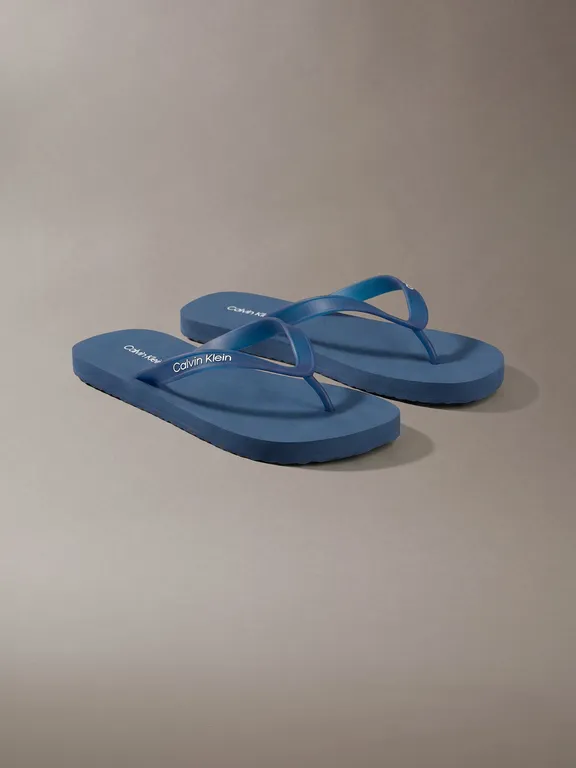 Sandalias Flip Flop con Logo Azul