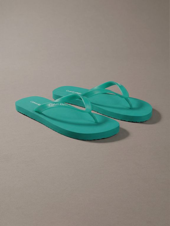 Sandalias Flip Flop con Logo Verde