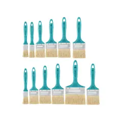 TOTAL - Set de Brochas para Pintura 12 Piezas con Mango de Plástico