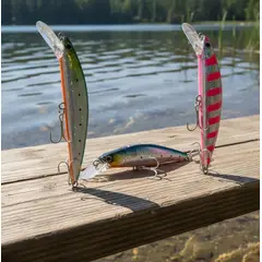GENERICO - Kit 3 Señuelos Geoutdoor POKE 50 g – Minnow Holográficos para Pesca de Mar
