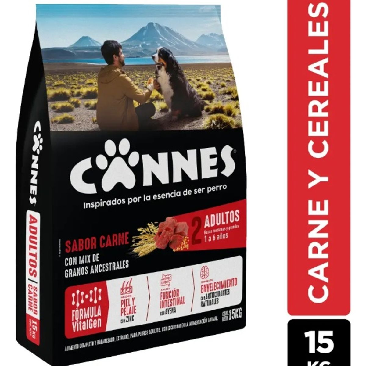 CANNES - Alimento Cannes Perro Adulto Sabor Carne 15 kg Premium